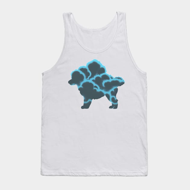 Cute Poodle Cloud Stencil Tank Top by Furrban